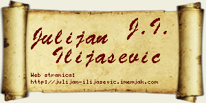 Julijan Ilijašević vizit kartica